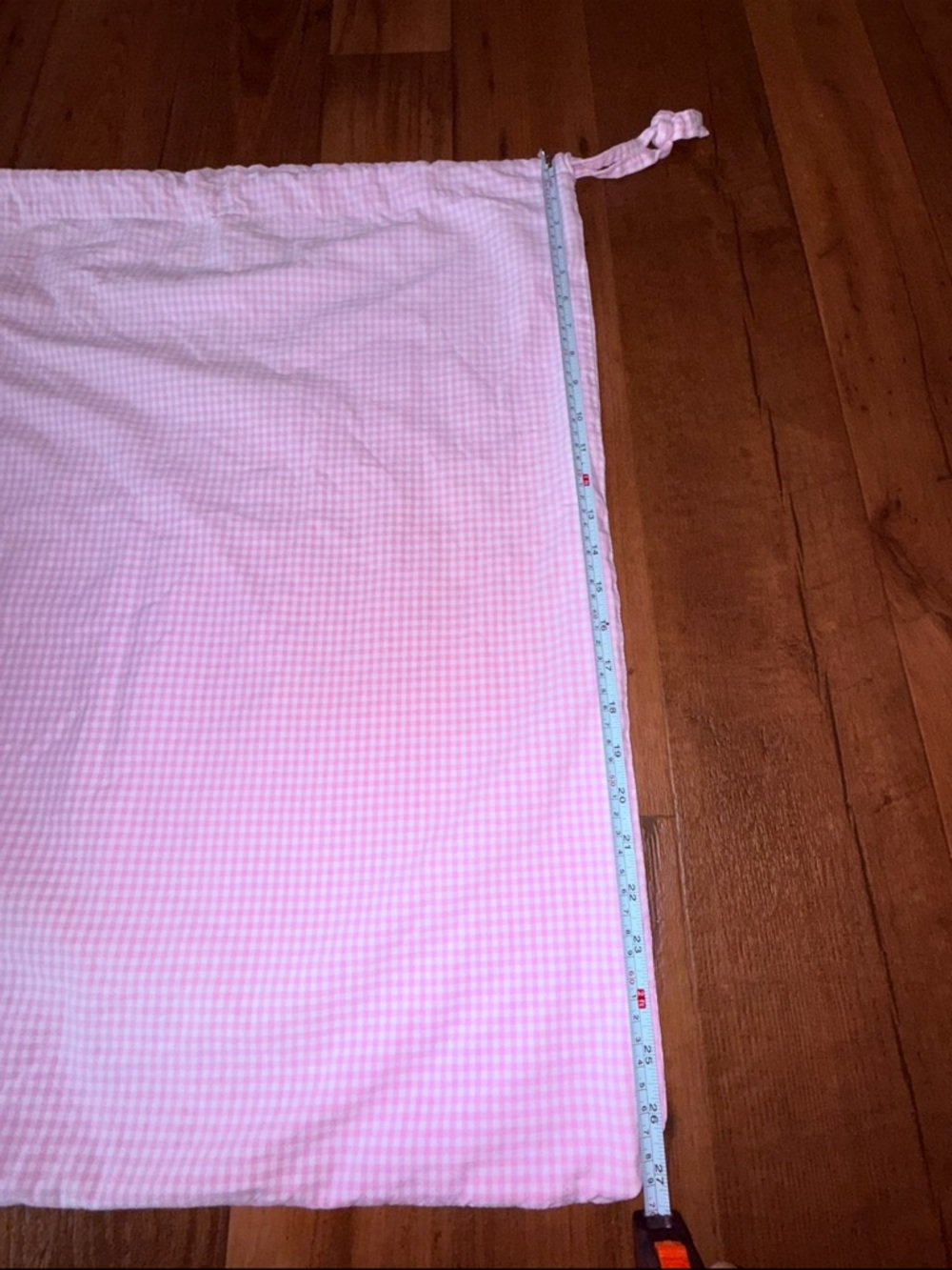 GUC Pottery Barn Kids- Pink White Girls Gingham Hamper Liner - Picture 7 of 7